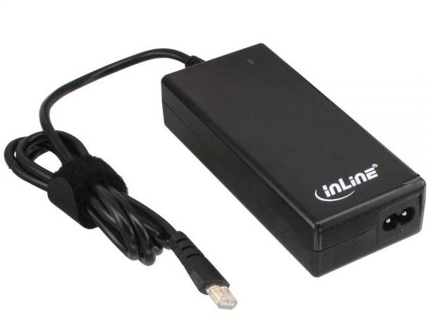 Notebook Netzteil Inline, 15-19,5 Volt stabilisiert mit 8 Adapter, 90Watt - schwarz