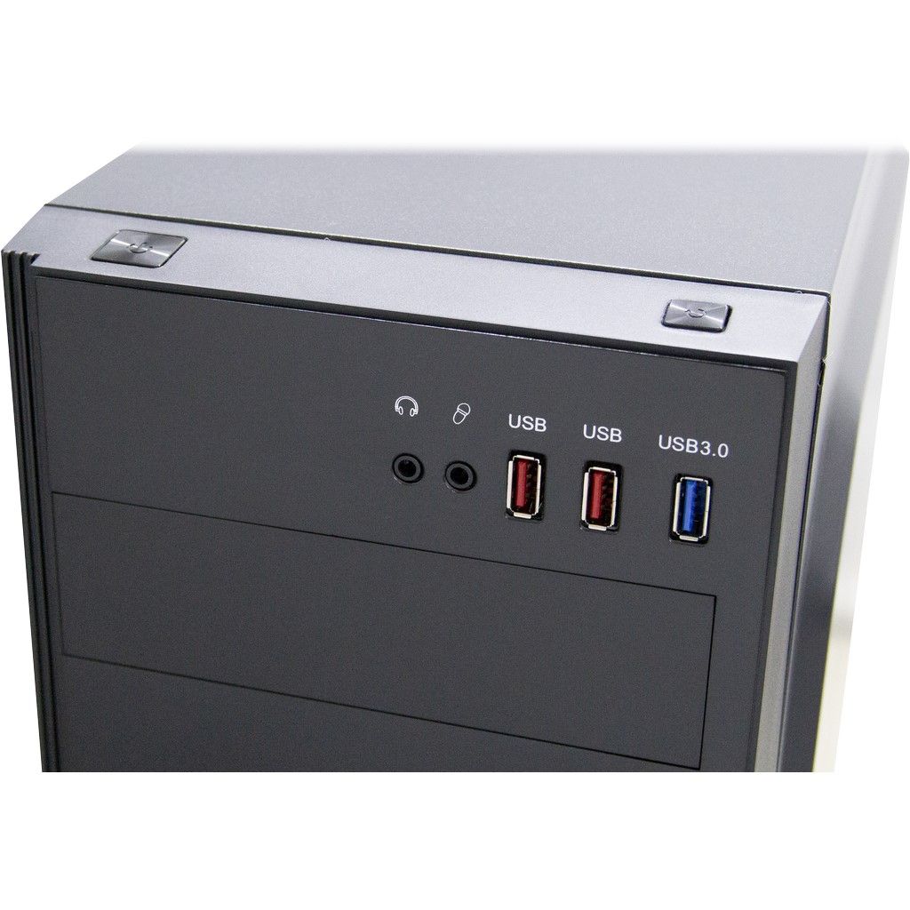 Miditower B-42 RGB Gehäuse ohne Netzteil, USB 3.0, schwarz