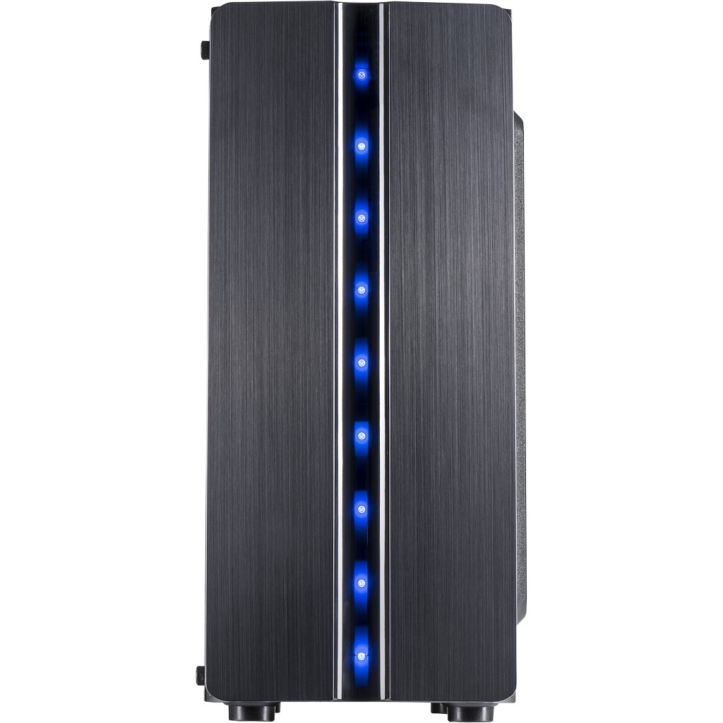 Miditower Thunder Gehäuse mit Fenster ohne Netzteil, USB3/Audio, 120er LED-Lüfter, schwarz