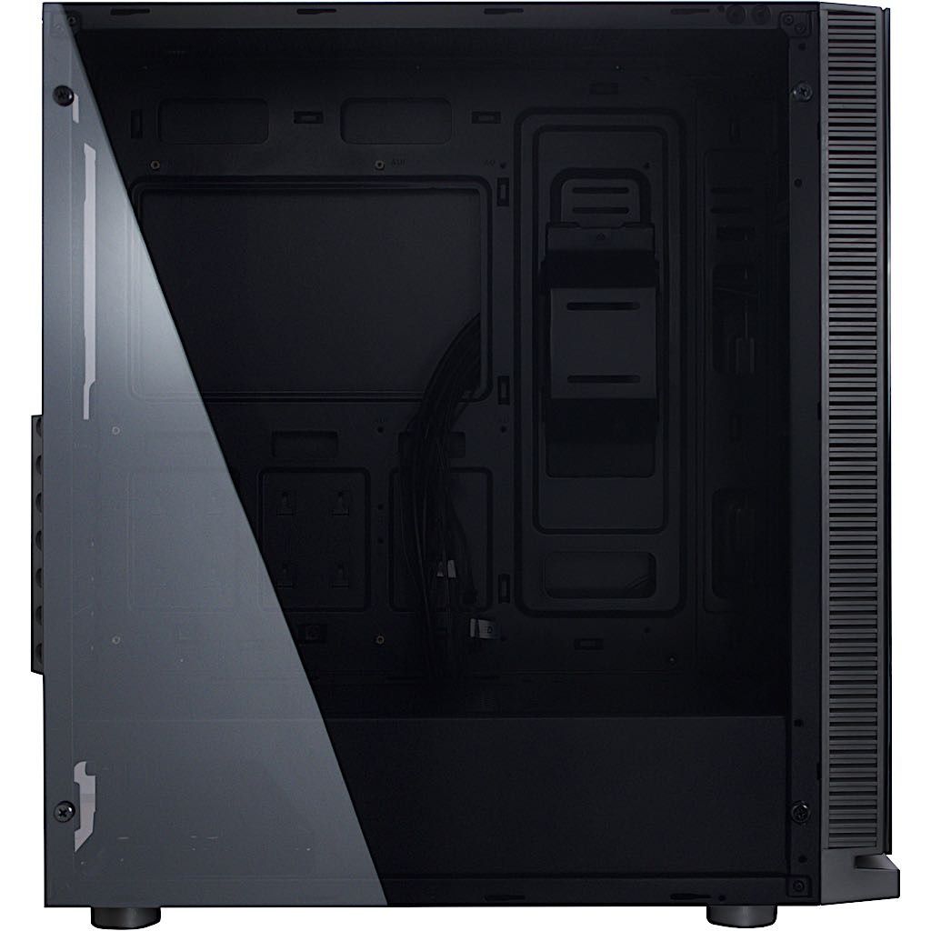Miditower W-III RGB Gaming Gehäuse ohne Netzteil, USB3/Audio, 3x120er RGB-Lüfter + FB, schwarz