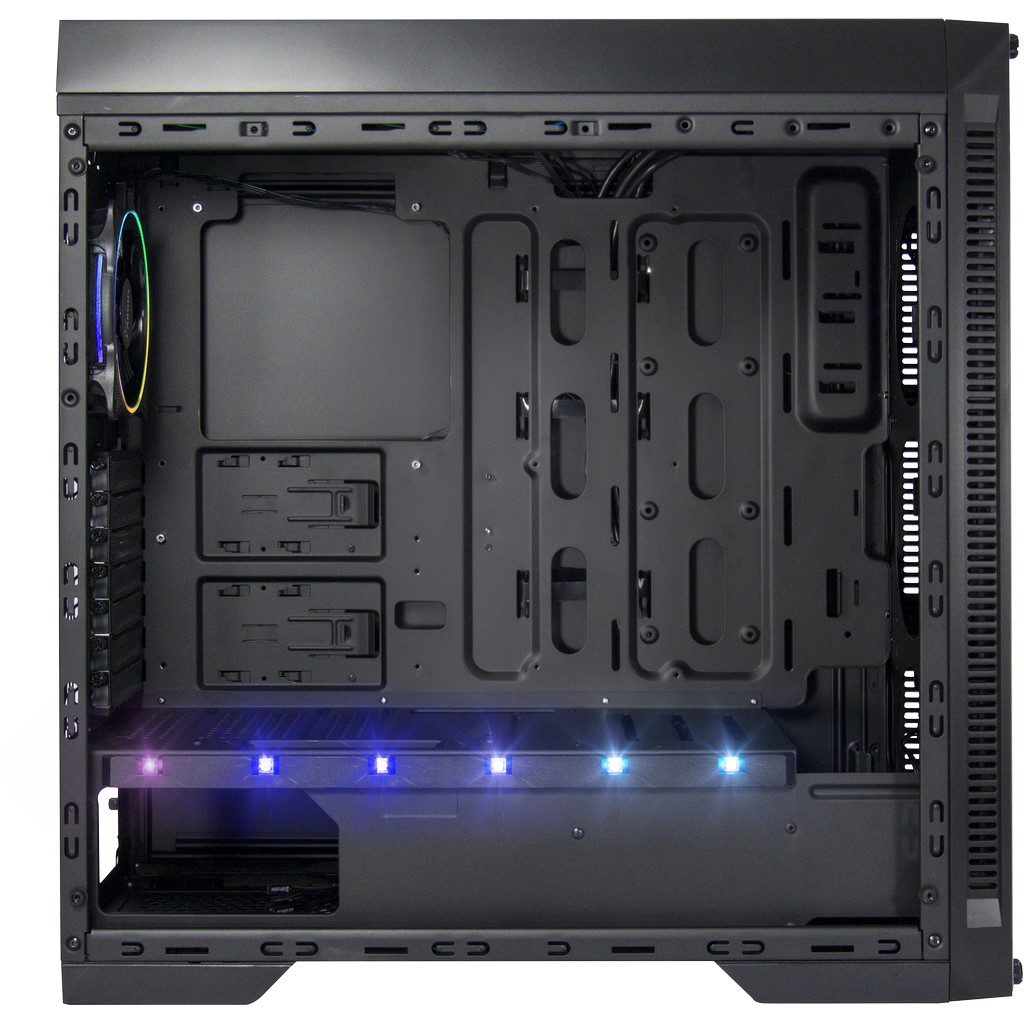 Miditower X-908 Infini2 Gaming Gehäuse ohne Netzteil, USB3-C/Audio, 3x120er RGB-Lüfter, schwarz