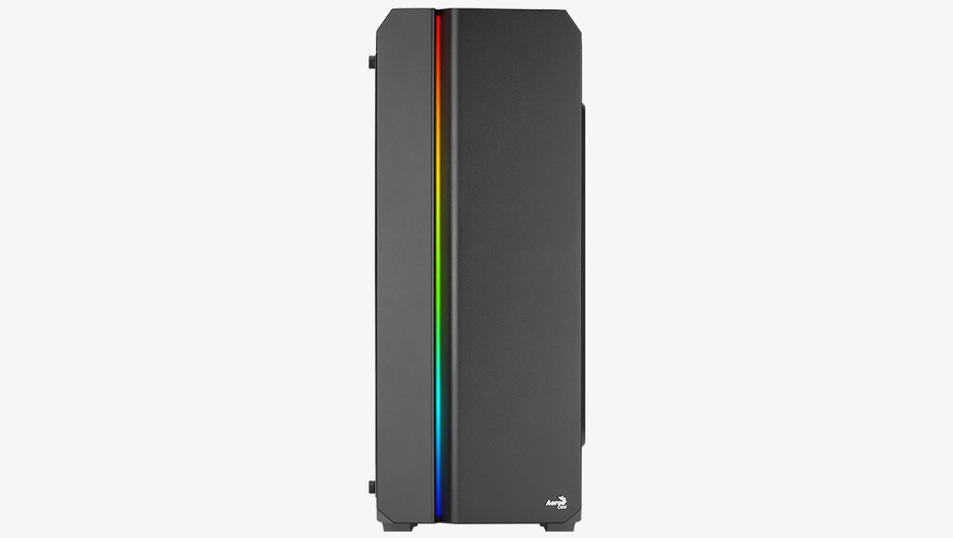 AeroCool Genesis v2  Midi-Tower Gehäuse ohne Netzteil, USB3/Audio, RGB-Lüfter, schwarz