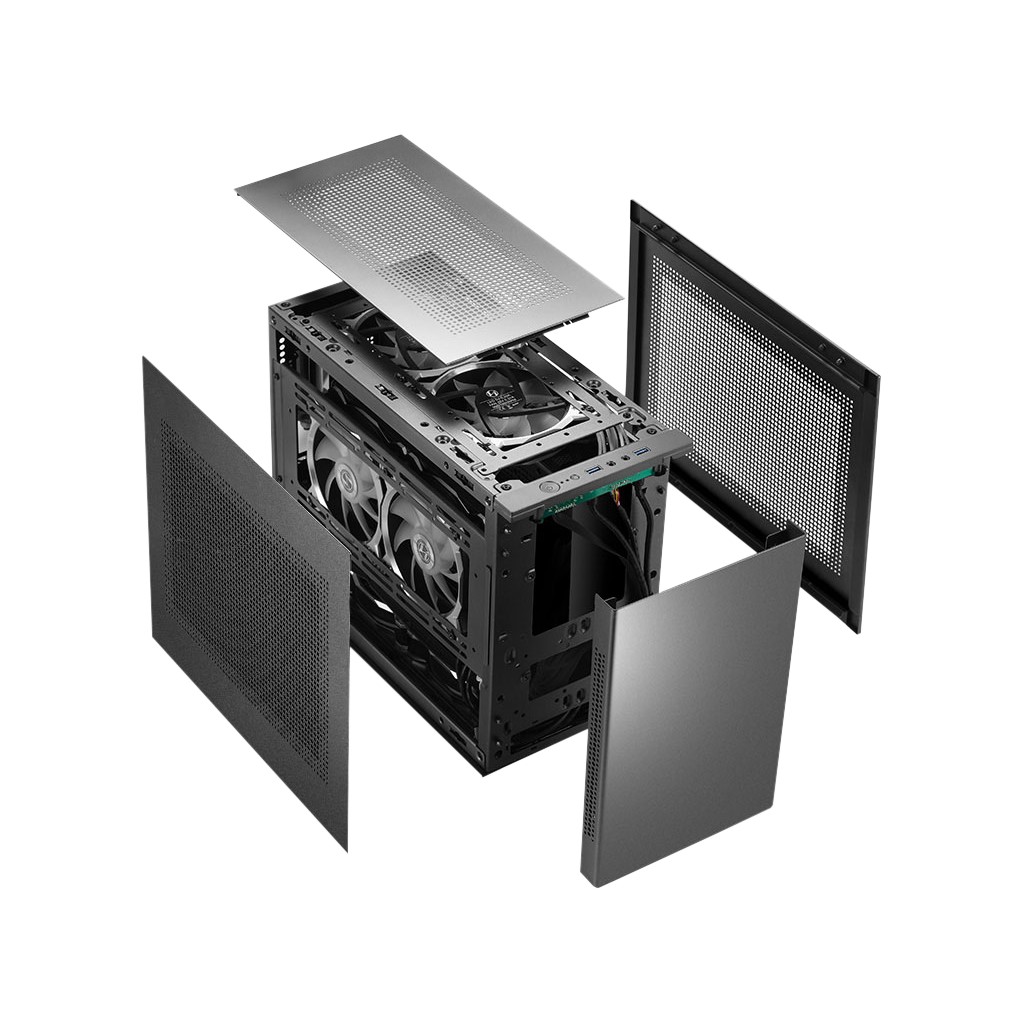 Mini-ITX / mATX Gehäuse IM-1 Pocket ohne SFX/ATX Netzteil, schwarz