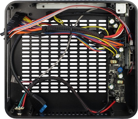 Mini-ITX Gehäuse ITX E-W60 Desktop mit 60Watt Netzteil extern, schwarz