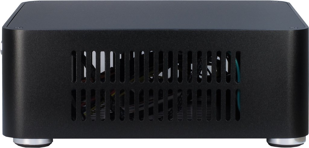 Mini-ITX Gehäuse ITX E-W80S Desktop mit 60Watt Netzteil extern, schwarz