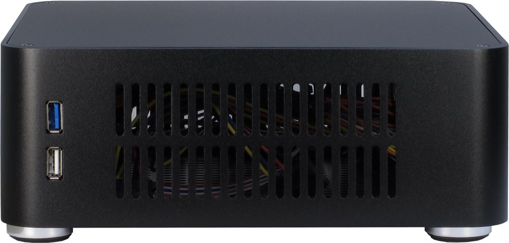 Mini-ITX Gehäuse ITX E-W80S Desktop mit 60Watt Netzteil extern, schwarz