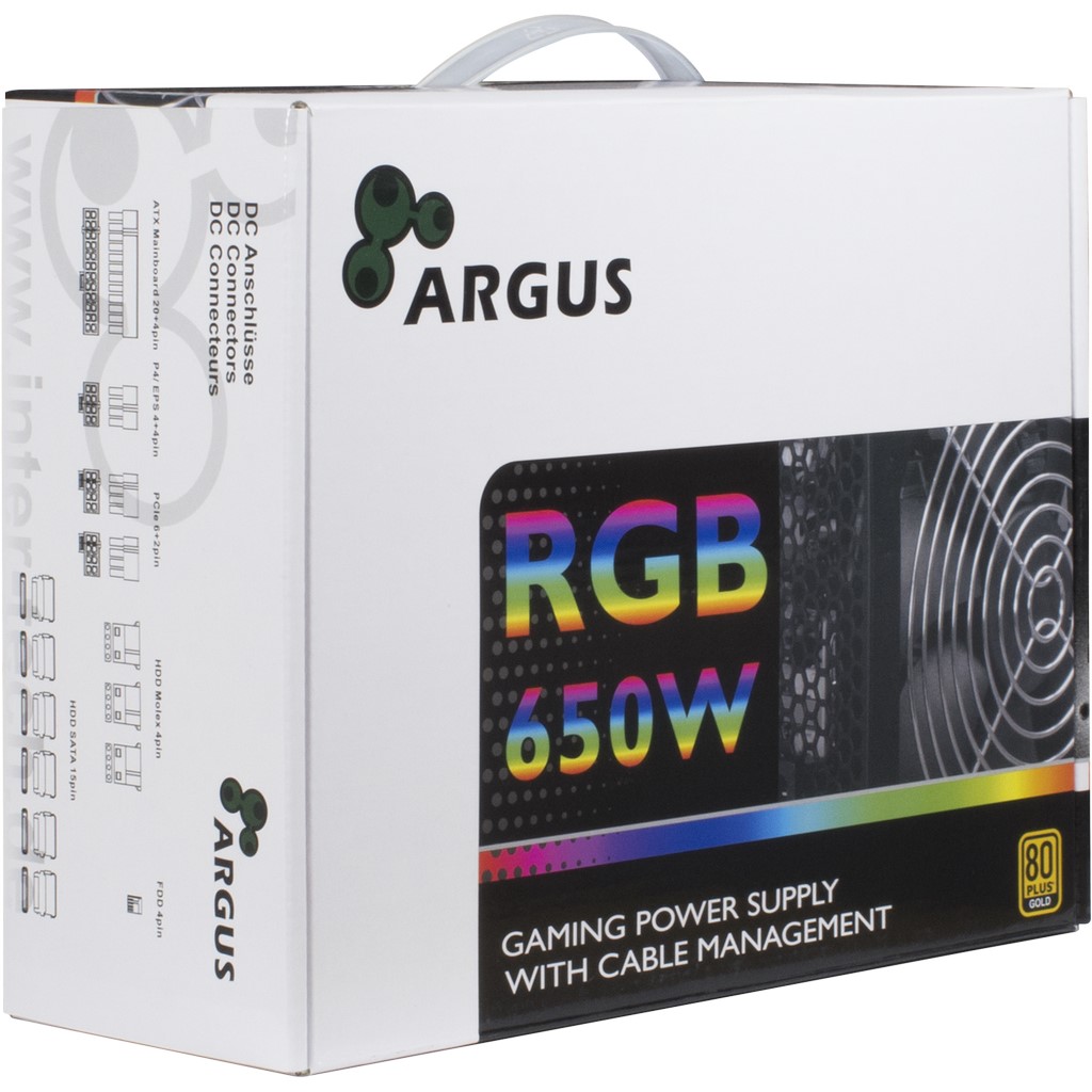 ARGUS RGB-650CM II  650W (80+ Gold) Modular PC-Netzteil ATX 2.4