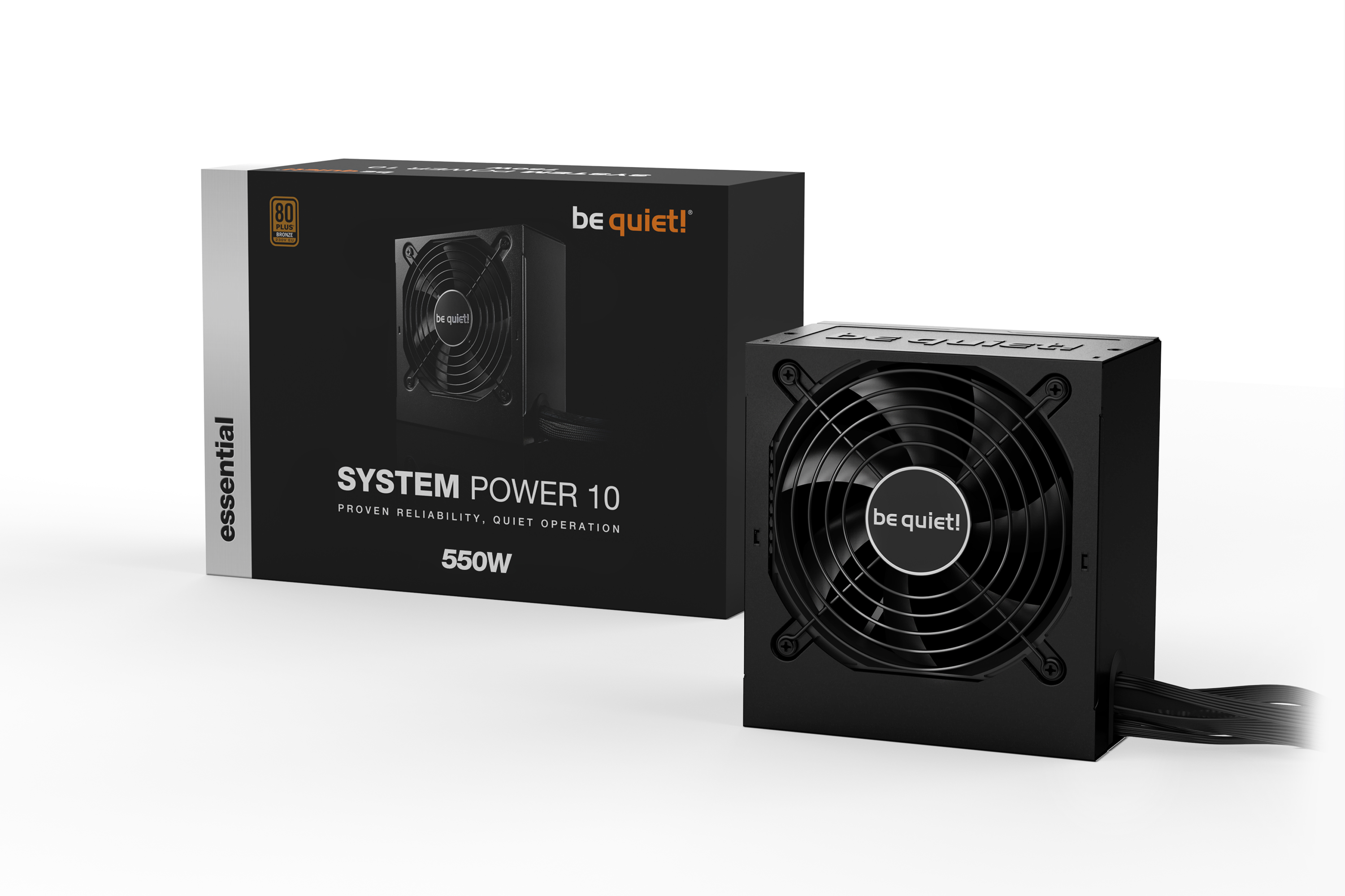 be quiet! System Power 10 550W (80+B) PC-Netzteil 120mm Silentlüfter ATX 2.52
