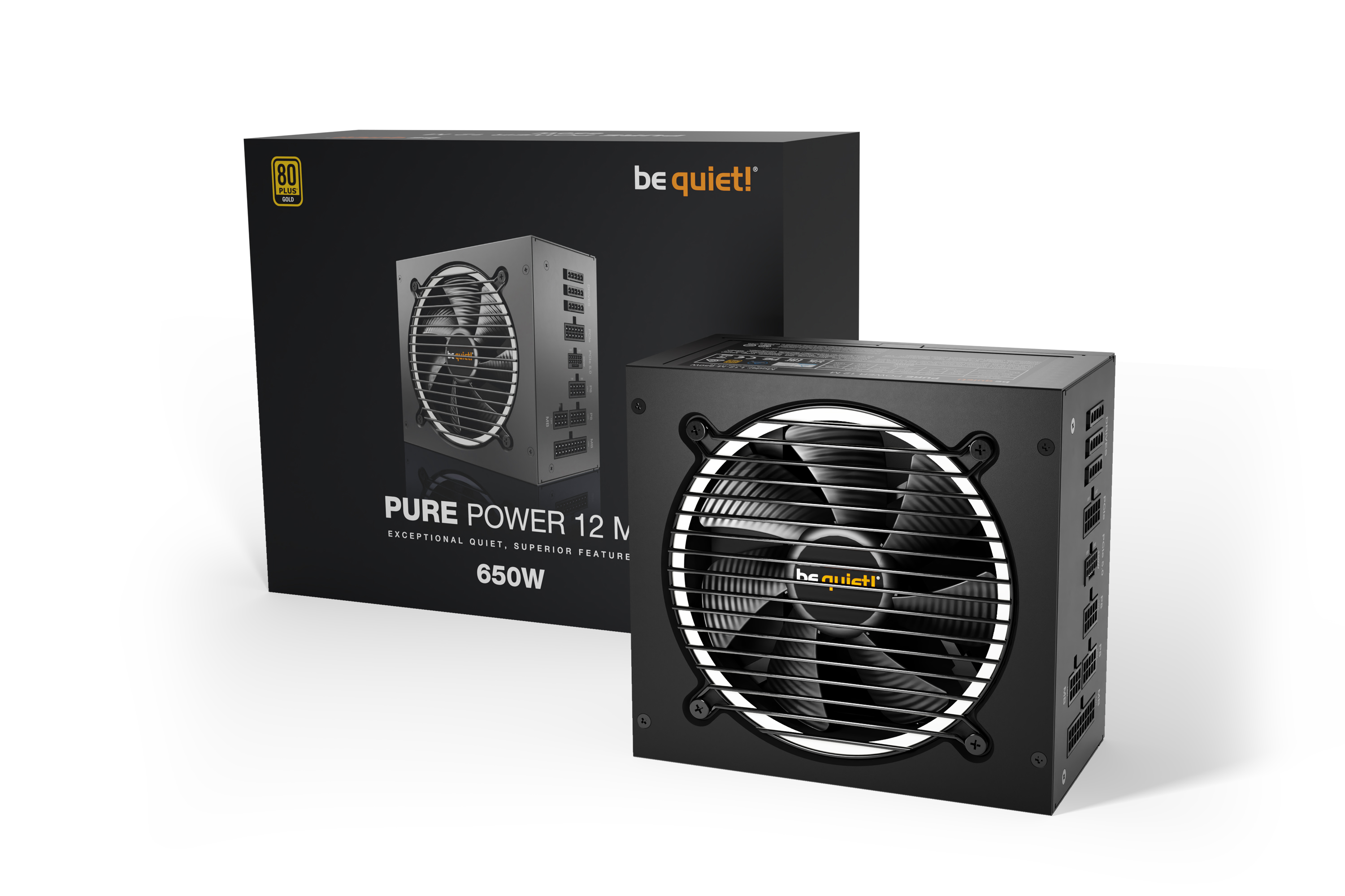 be quiet! Pure Power 12 M 650W (80+G) PC-Netzteil 120mm Silentlüfter ATX 3.0 / PCIe 5.0