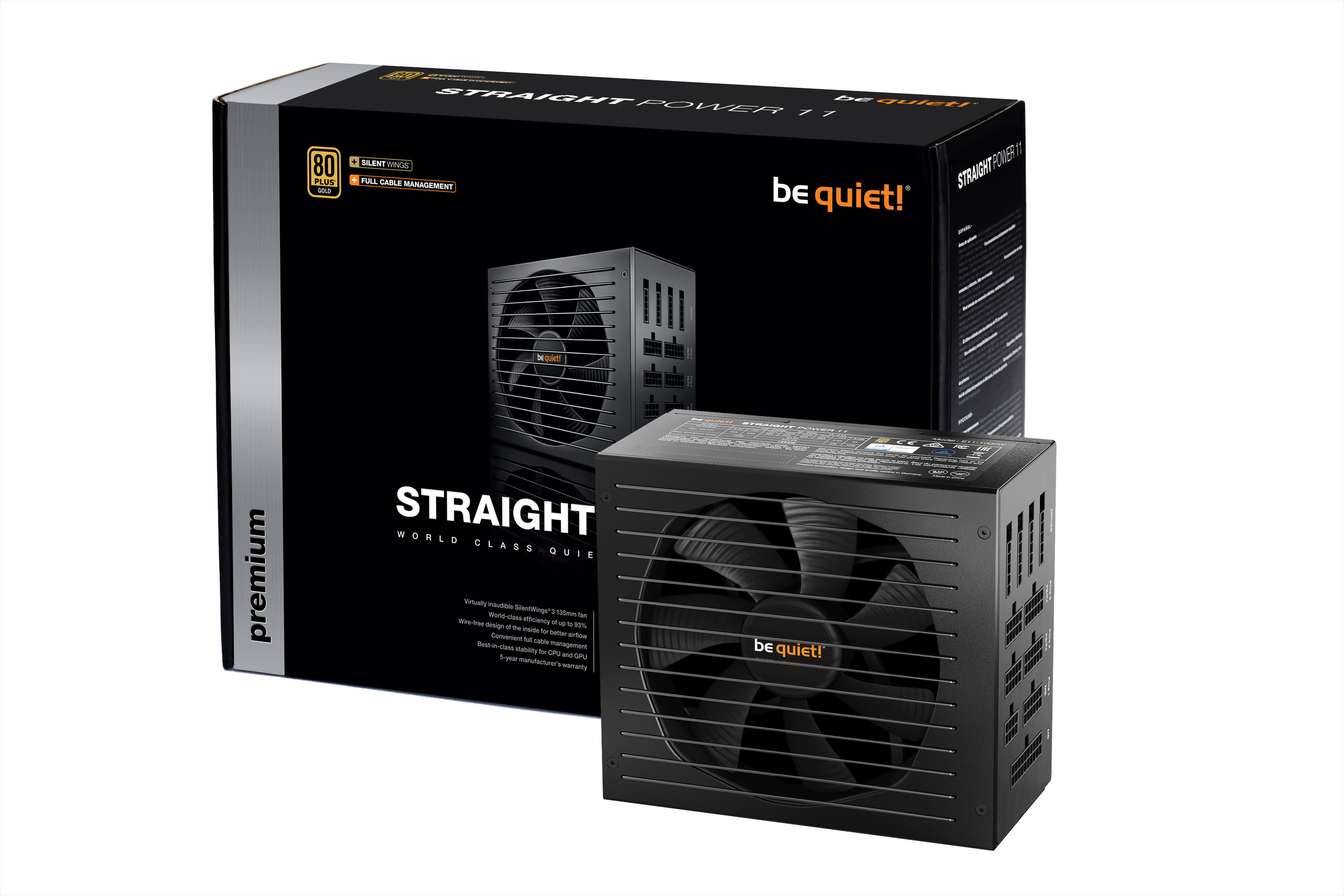 be quiet! Straight Power 11 850W (80+ Gold) PC-Netzteil Modular 135mm Silentlüfter ATX 2.4
