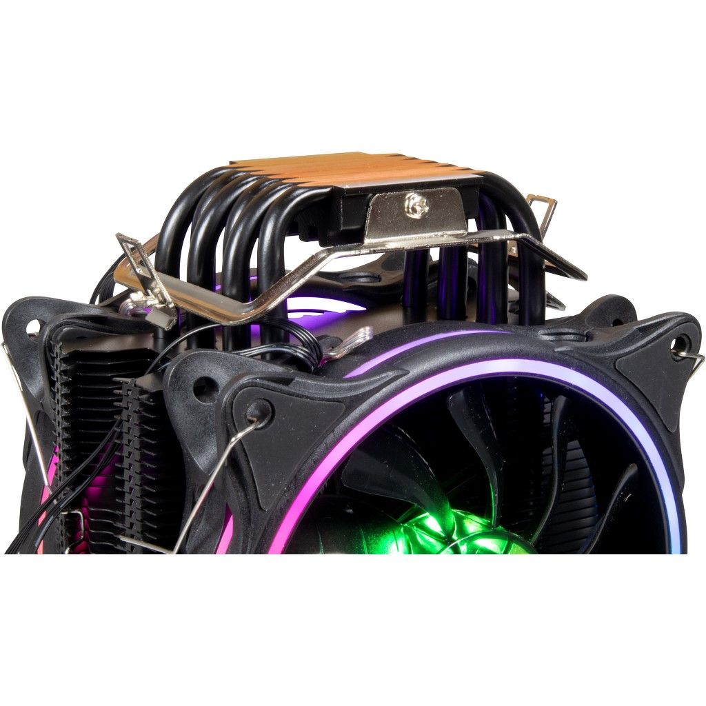 ARGUS SU-280 RGB CPU-Kühler mit 2x120mm PWM-Lüfter für Intel und AMD Prozessoren