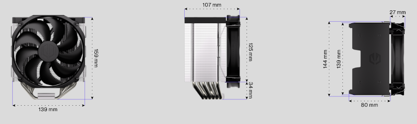 Endorfy Fortis 5 - CPU-Kühler für Intel und AMD Prozessoren