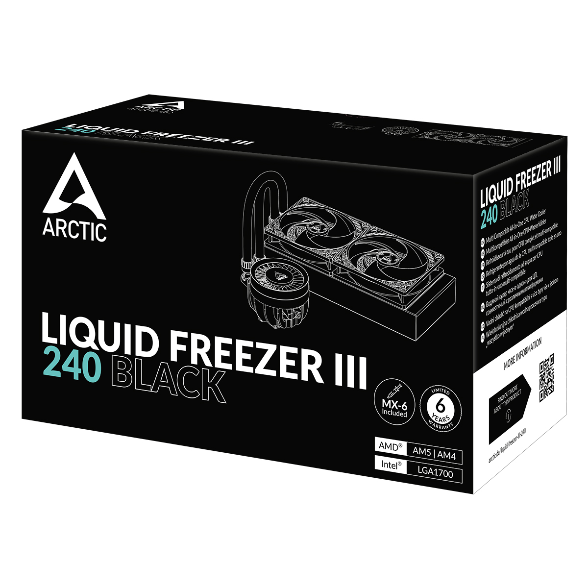 ARCTIC Liquid Freezer III 240 Wasserkühlung für Intel und AM4 Prozessoren, 2x120mm Lüfter