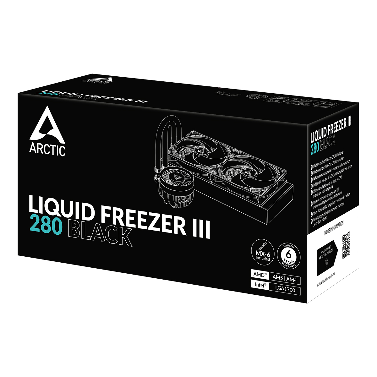 ARCTIC Liquid Freezer III 280 Wasserkühlung für Intel und AM4 Prozessoren, 2x140mm Lüfter
