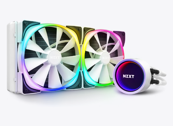 NZXT Kraken X63 RGB Wasserkühlung Weiß mit 2x 140mm Lüfter für Intel und AMD Prozessoren