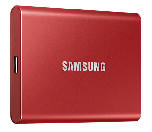 Samsung Portable SSD T7 1TB USB3.2 Gen.2 extern, Metallic Red