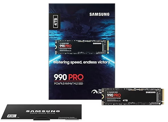 SSD Samsung 990 Pro MZ-V9P4T0CW 4,0TB M.2 Typ 2280 PCIe 4.0 x4 / PCIe 5.0 x2 NVMe