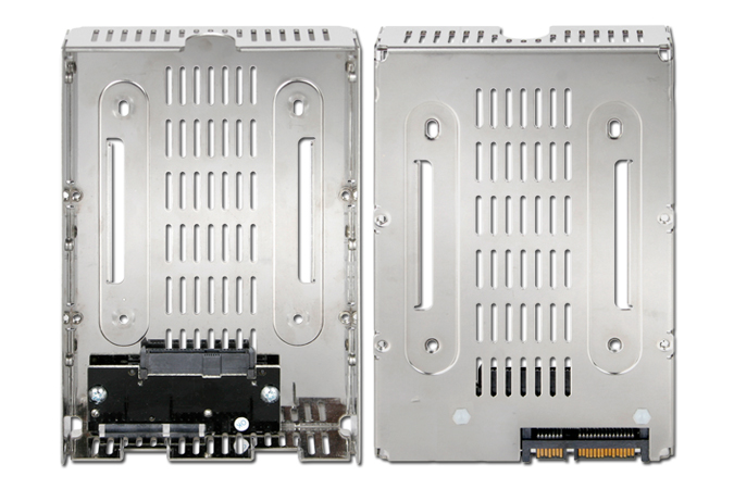 IcyDock MB482SP-3B Konverter für 2,5" SATA HDD/SSD auf 3,5" SATA, chrom