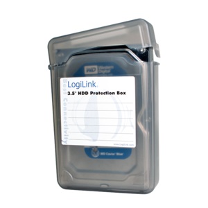 LogiLink Festplatten Schutz-Box für 3,5 HDDs, schwarz