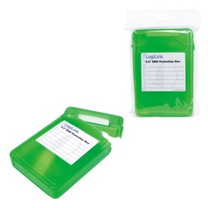 LogiLink Festplatten Schutz-Box für 3,5 HDDs, grün