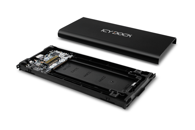 ICYNano MB861U31-1M2B USB 3.2 Gen 2 Gehäuse (10Gbps) für M.2 NVMe PCIe SSD, schwarz
