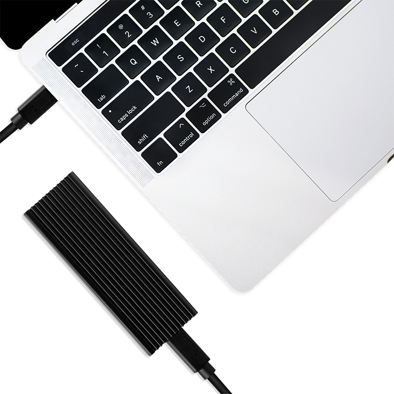 LogiLink USB C 3.2 Gen. 2.1 Gehäuse für M.2 NVMe PCIe SSD Festplatten Alugehäuse, schwarz