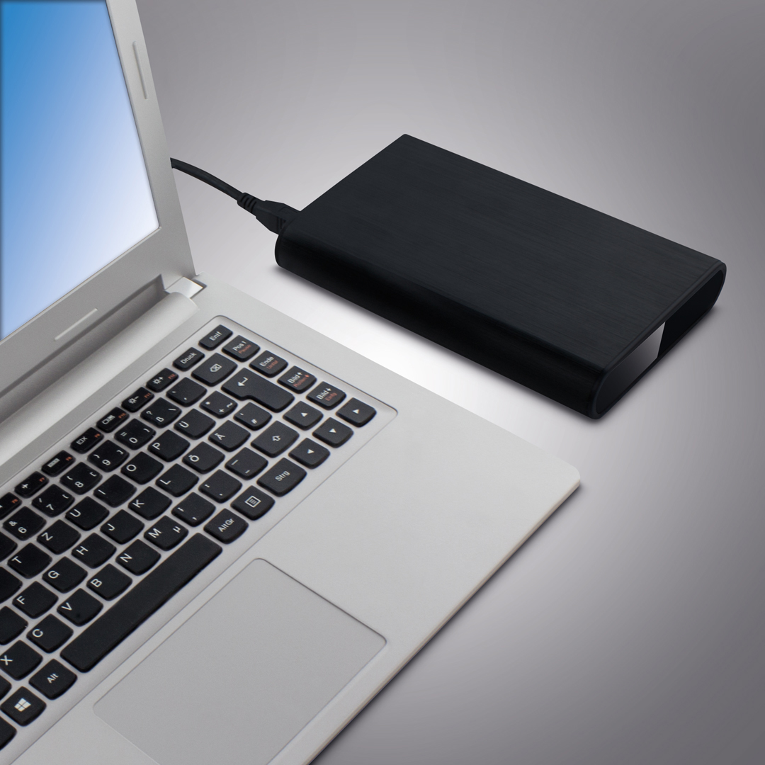 Fantec DB-ALU31A USB 3.1 Typ-C Gehäuse für 3.5" SATA HDD`s, Aluminium, schwarz
