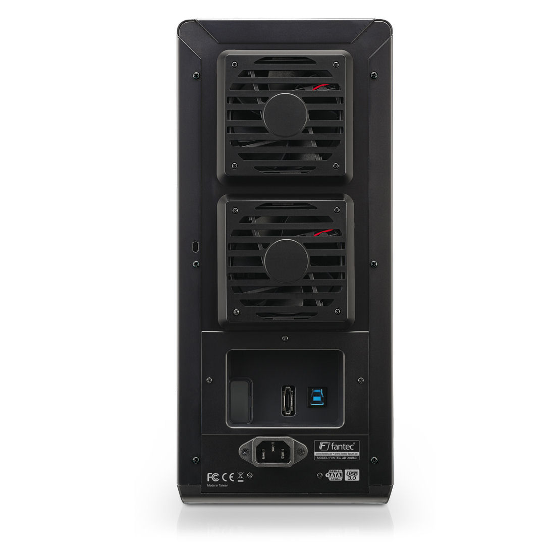 Fantec QB-X8US3R  USB 3.0 & eSATA Gehäuse für 8x 3.5" SATA HDD`s, Raid, Aluminium, schwarz