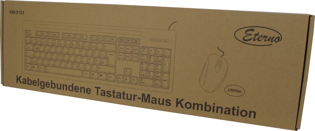 Tastatur + Maus Set KB-118 deutsch USB, schwarz
