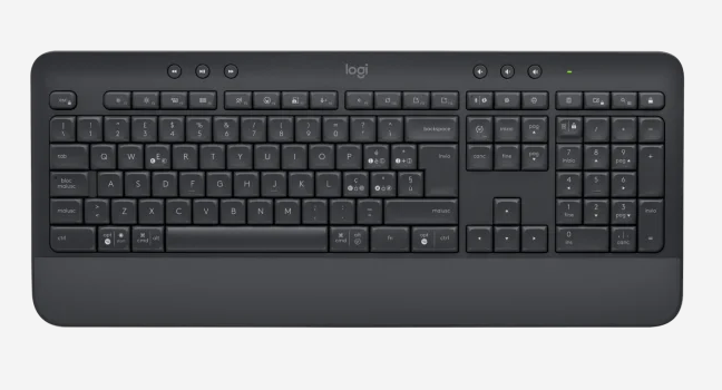 Logitech Cordless Signature MK650 Tastatur & Maus USB Funk/BT, deutsch, schwarz