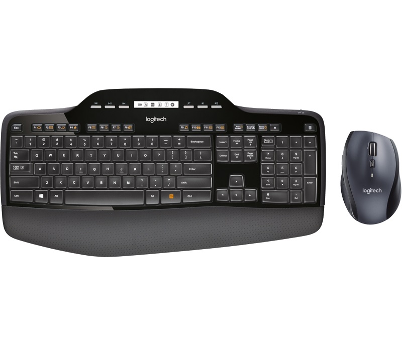 Logitech Cordless Destop MK710 Tastatur & Maus USB Funk, deutsch, schwarz