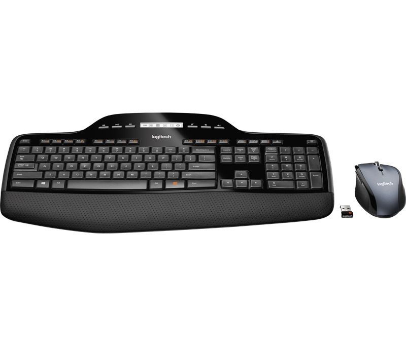 Logitech Cordless Destop MK710 Tastatur & Maus USB Funk, deutsch, schwarz