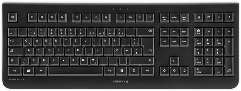 Cherry JK-0800DE-2 KC1000 ultraflat Tastatur deutsch USB, schwarz