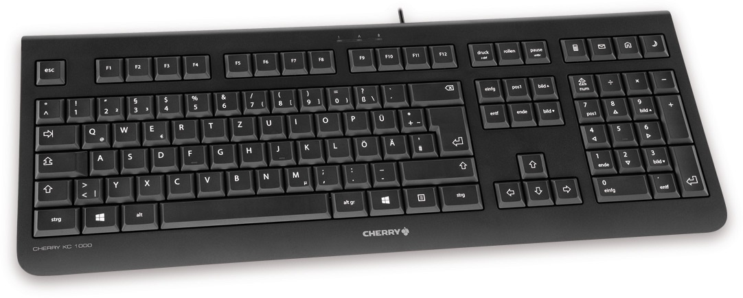 Cherry JK-0800DE-2 KC1000 ultraflat Tastatur deutsch USB, schwarz