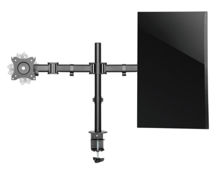 Tischhalterung neig- / schwenkbar für 2x TV-/TFT-Displays 33-68cm bis 2x 8kg, VESA 75/100mm, schwarz