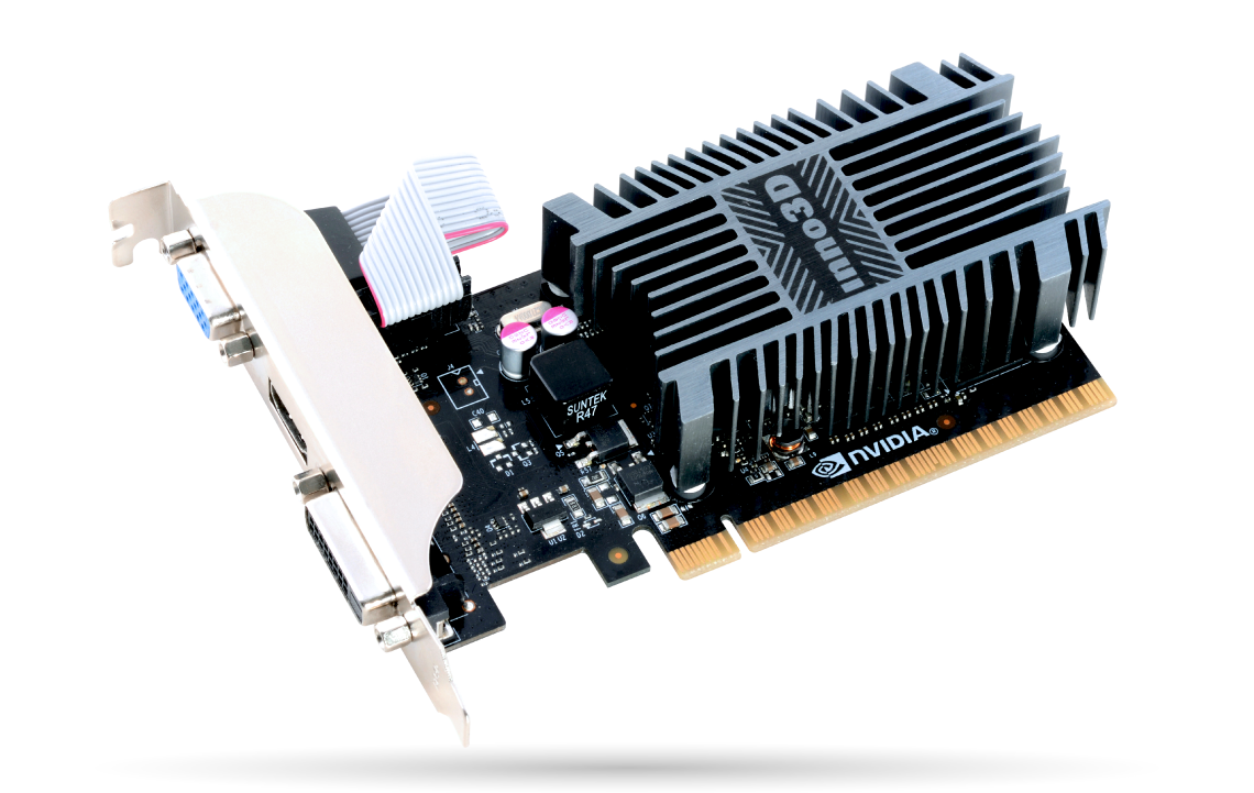 Inno3D nVidia GeForce GT 710 2048MB DDR3, Passiv HDMI / DVI / VGA / LowProfile, PCIe