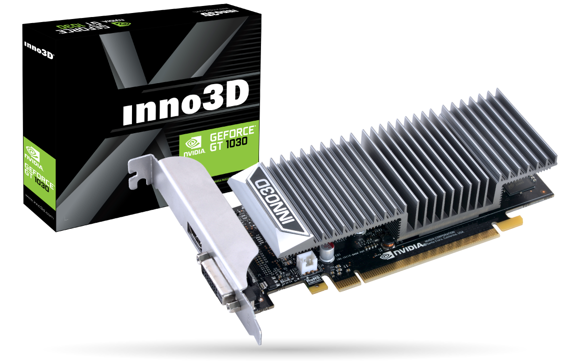 Inno3D nVidia GeForce GT 1030 2048MB DDR5, Passiv, HDMI / DVI, PCIe 3.0