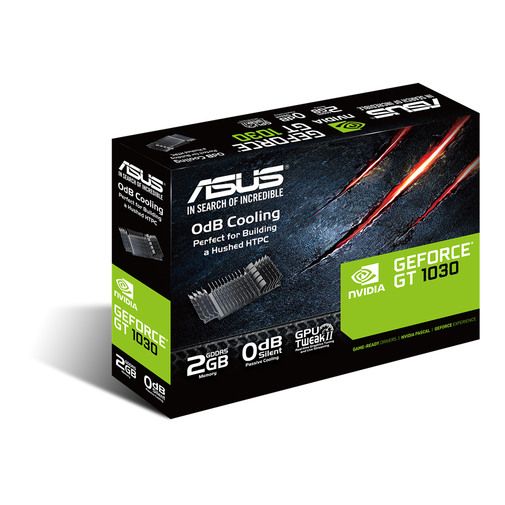 ASUS GeForce GT 1030 SL-2G-BRK 2048MB DDR5, LP, Passiv, HDMI / DVI, PCIe 3.0