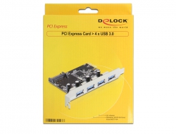 Delock USB 3.0 Karte  4x USB-Ports extern, PCIe