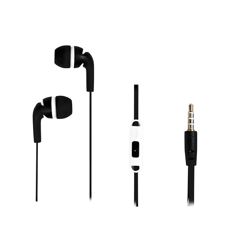 LogiLink Ohrhörer (In-Ear) für Handy, Tablet, MP3, etc., 3,5mm schwarz/weiss
