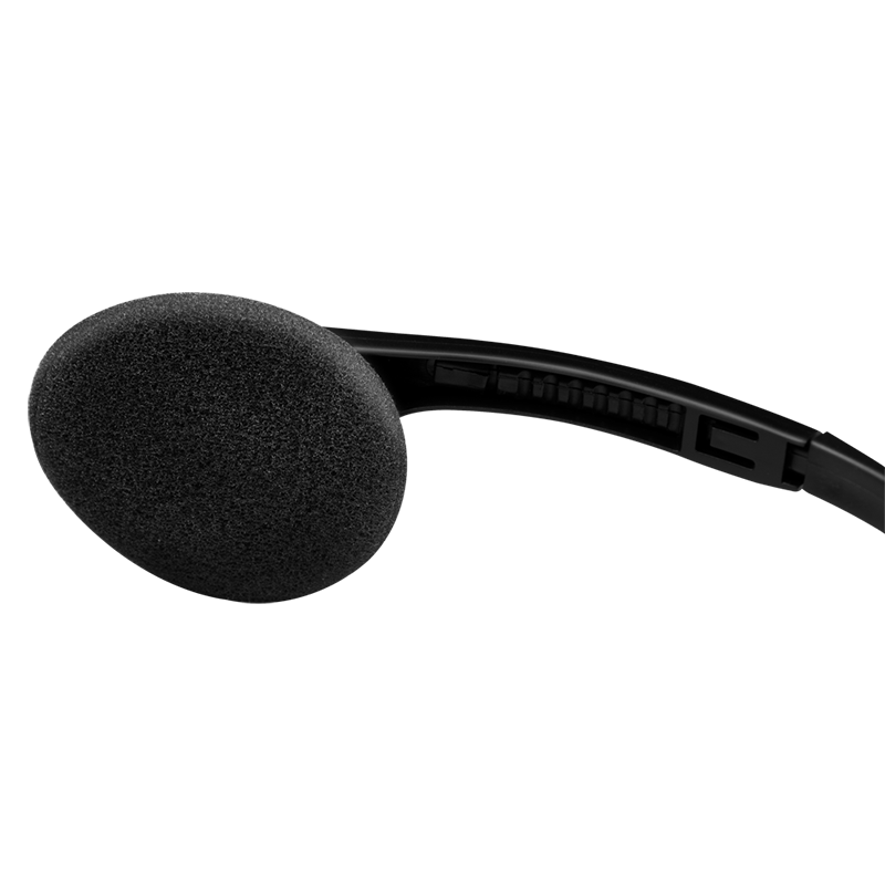LogiLink HS0001 Headset mit integriertem Mikrofon und Laustärkeregler, schwarz