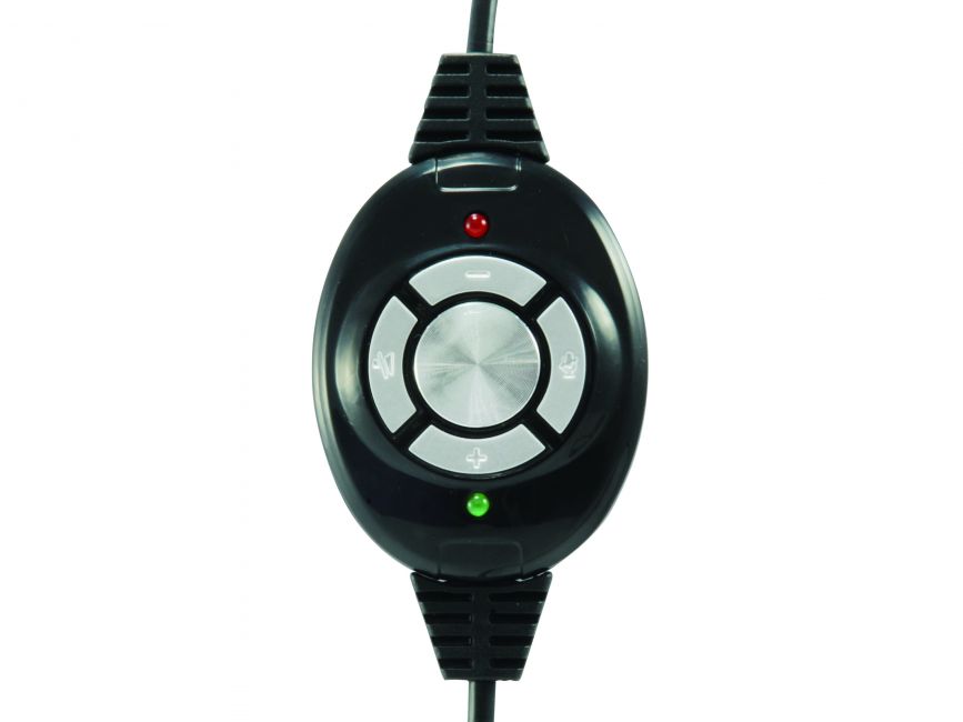 Conceptronic CCHATSTARU2B Stereo Headset USB mit FB am Kabel, schwarz