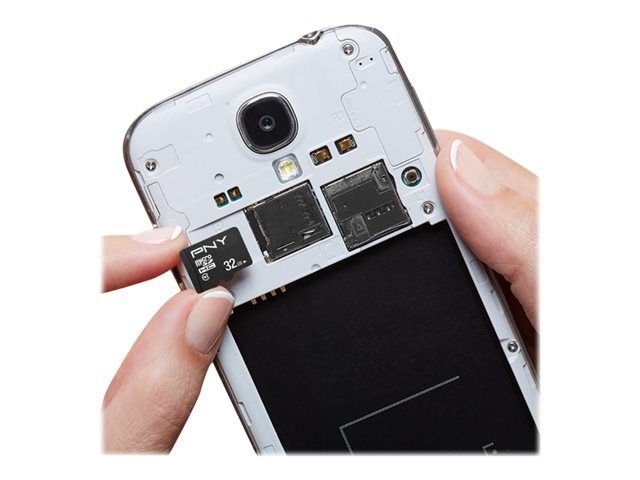 PNY  32GB microSDHC UHS-I Flash-Speicherkarte inklusive SD-Adapter, Class 10