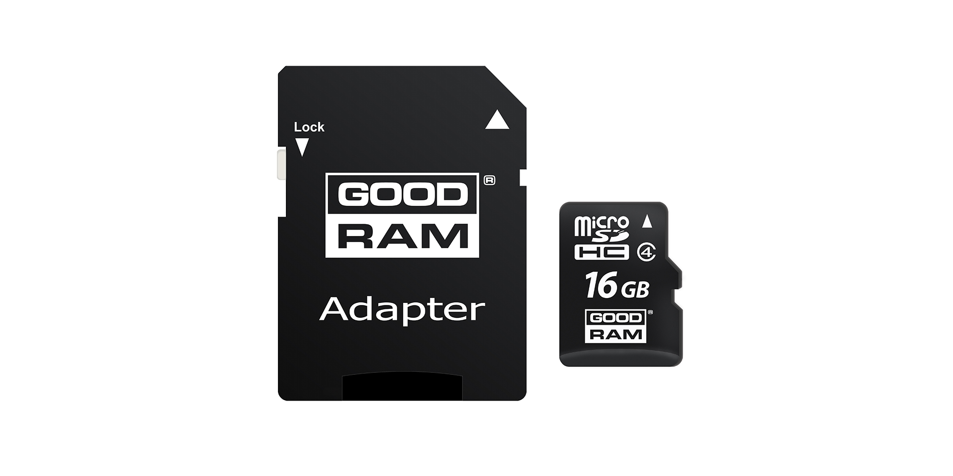Goodram 4GB microSDHC Flash-Speicherkarte mit SD-Adapter, Class 4