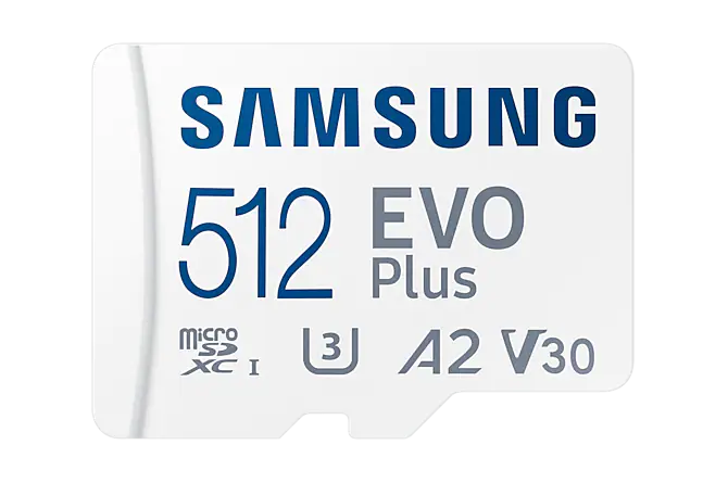 Samsung 512GB microSDXC MB-MC512HA EVO Plus Flash-Speicherkarte, Class 10