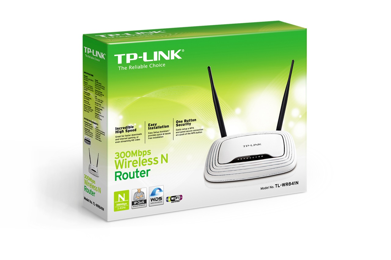 TP-Link TL-WR841N WLAN Router 300Mbps 802.11 b/g/n 4x LAN 10/100Mbps