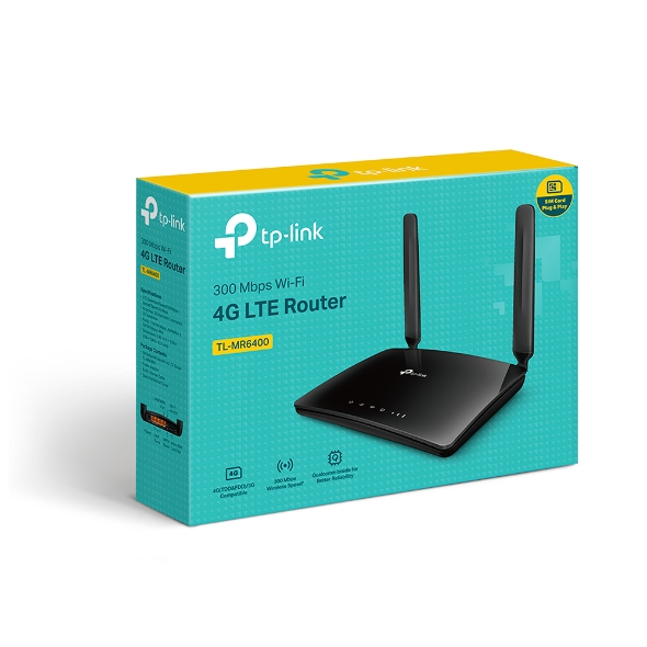 TP-Link TL-MR6400 WLAN 4G / LTE Router 802.11 a/b/g/n, 3x LAN 10/100Mbps