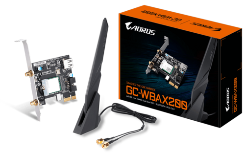 Gigabyte WBAX200, WLAN + Bluetooth 5.0 Adapter PCIe 802.11ax