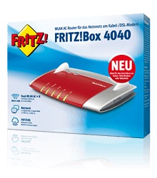 AVM FRITZ!Box 4040 - WLAN-Router - AC / GLAN / USB 3.0 / 2,4GHz / 5 GHz