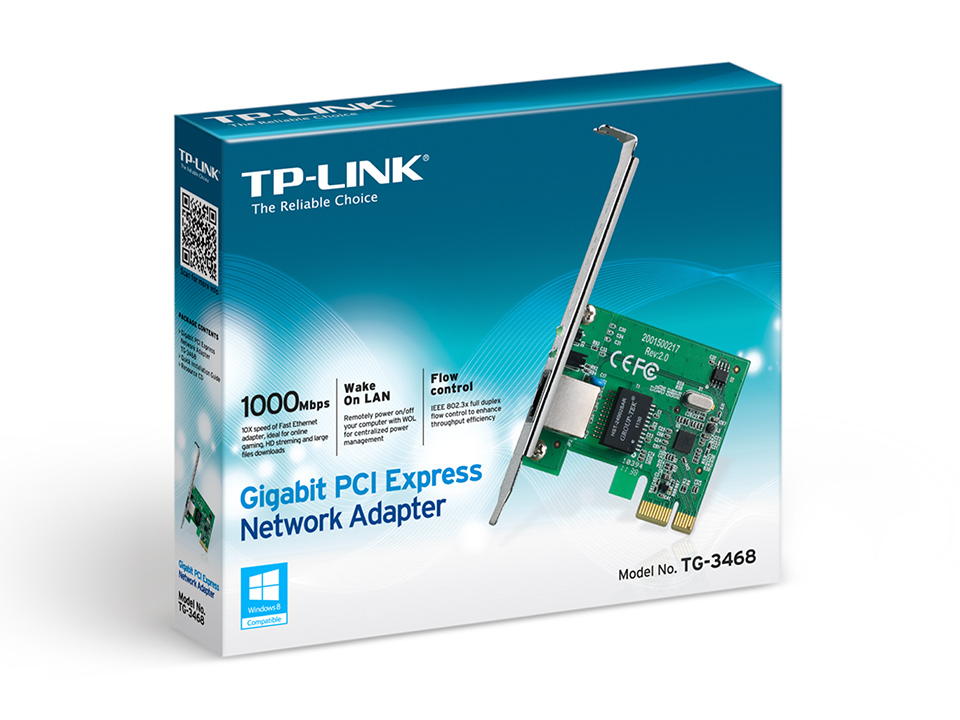 TP-Link TG-3468 Gigabit Netzwerkkarte 10/100/1000 Mbps RJ45, PCIe